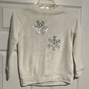 Children’s Place Cozy White Snowflake Sweater